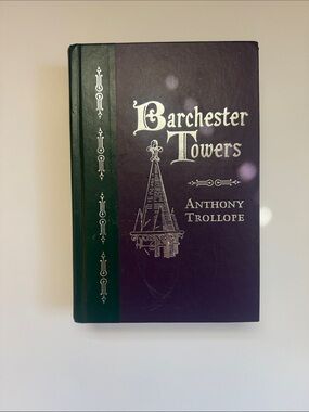 Classic Barchester Towers Hardcover by Anthony Trollope - Purple and Dark Green